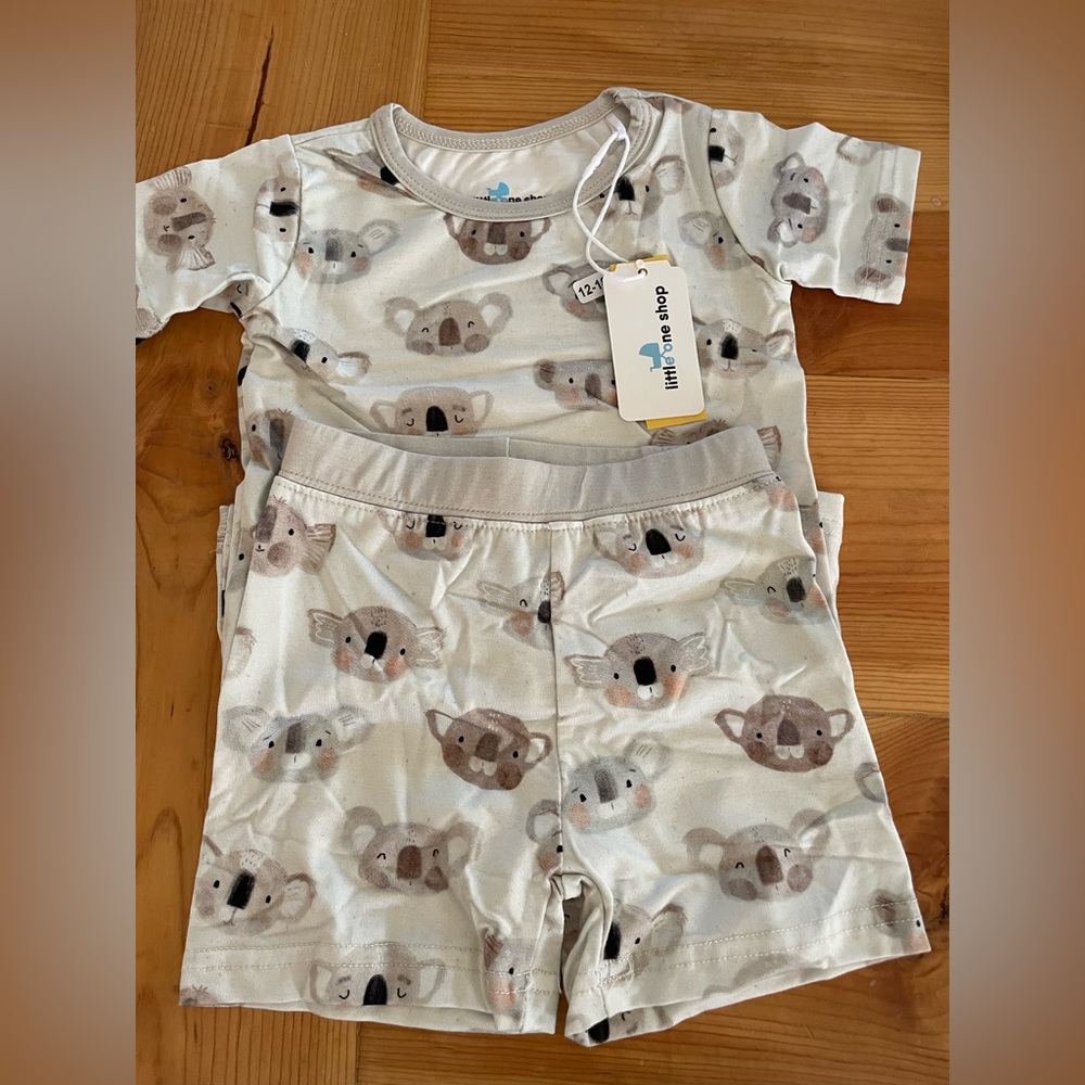 Lucky koala bamboo shorts set nwt